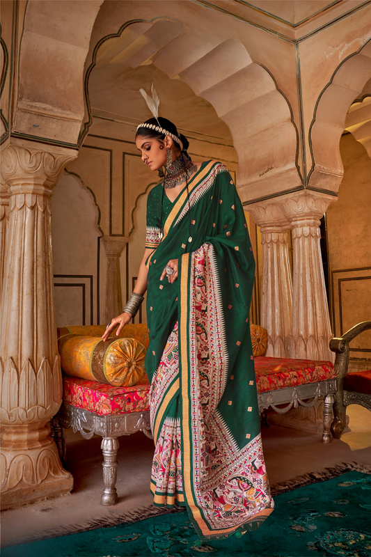 Modern Art-Inspired Digital Print Viscose Silk Saree