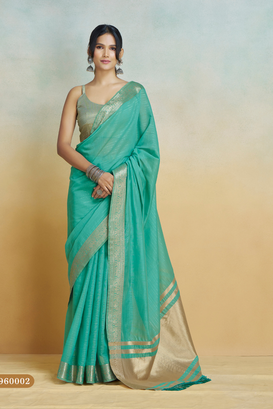 Elegant Shine Silk Saree with Lustrous Sheen - LaVante Fashion