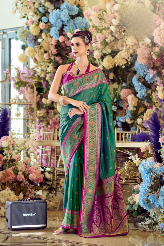 Pure Soft Banarasi Silk Saree A Royal Drape of Tradition - LaVante Fashion