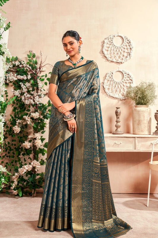 Pure Dharmavaram Silk Saree with Zari Weaving - LaVante Fashion