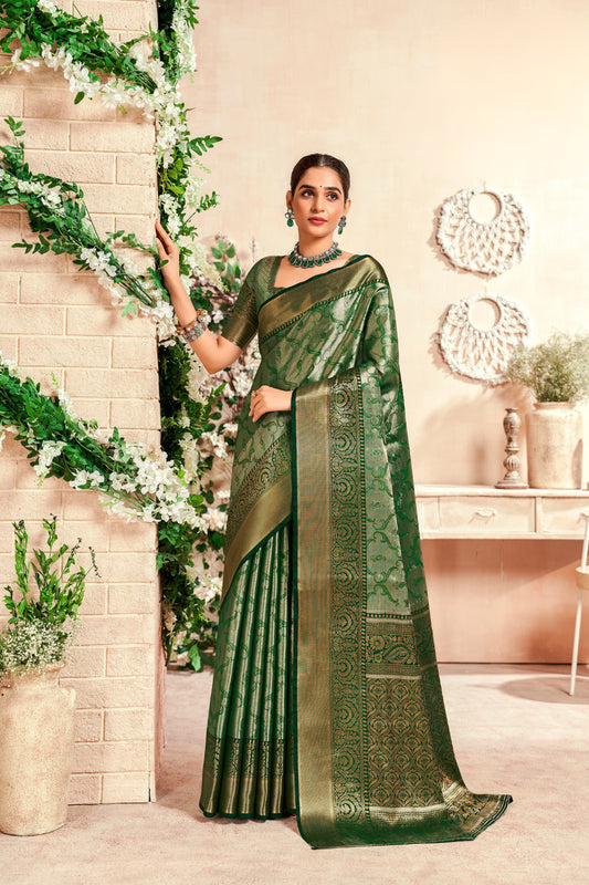 Pure Dharmavaram Silk Saree with Zari Weaving - LaVante Fashion