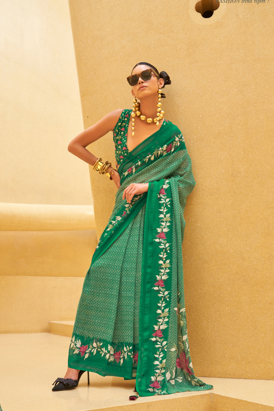 Elegant Quest Georgette Saree with Marvel Soft Finish