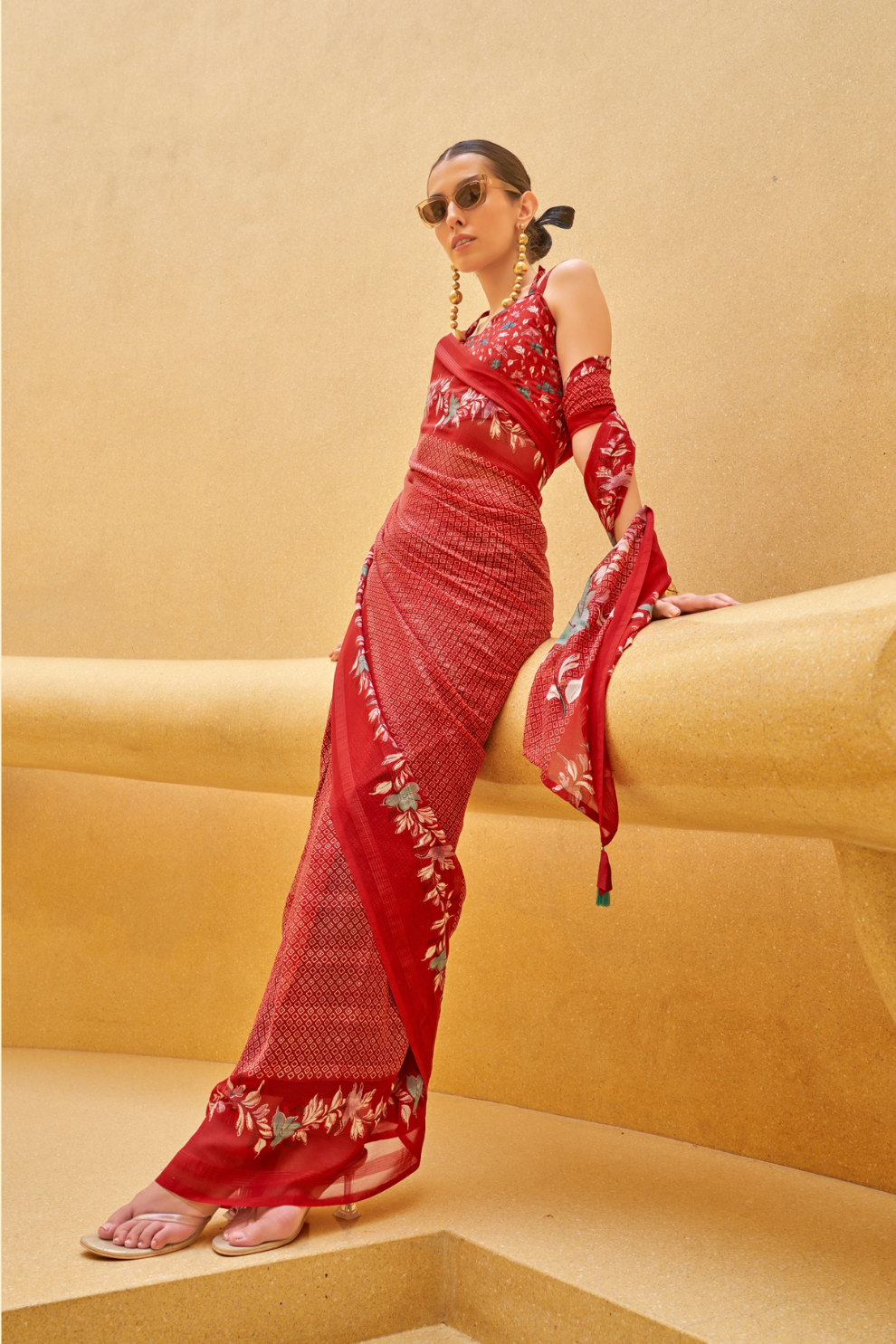 Elegant Quest Georgette Saree with Marvel Soft Finish