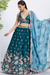 Pure Georgette Sequins And Thread Embroidery Lehenga Choli