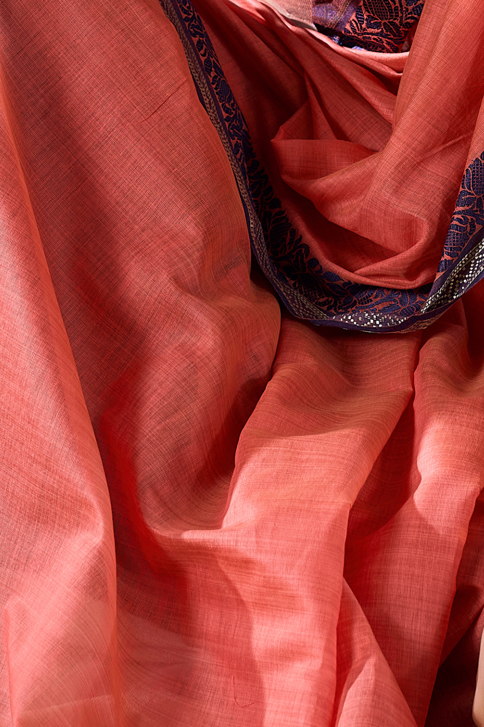 Handloom Cotton Fabric with Contrast Border - LaVante Fashion