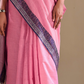 Handloom Cotton Fabric with Contrast Border - LaVante Fashion
