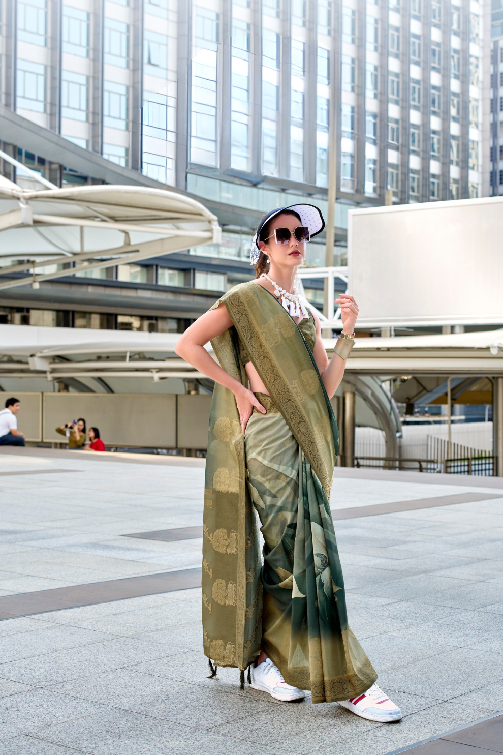 Handloom Modal Silk with Pichwai Digital Print & Zari Weaving - LaVante Fashion