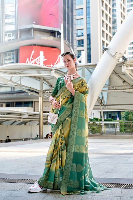 Handloom Modal Silk with Pichwai Digital Print & Zari Weaving - LaVante Fashion