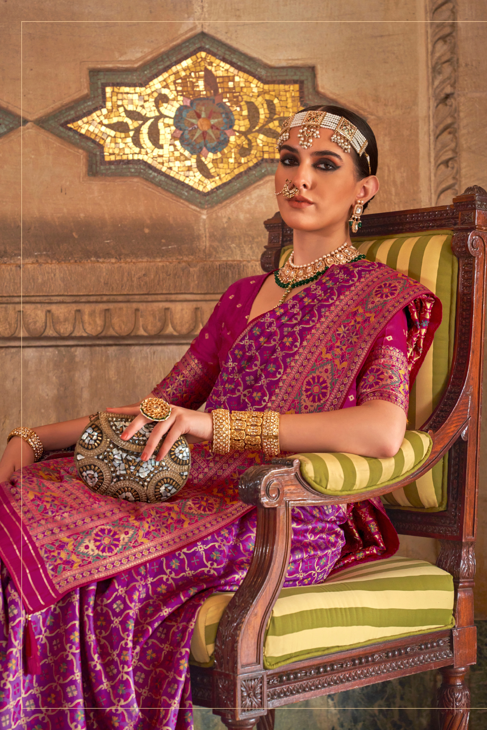 Traditional Banarasi Silk Saree with Rich Weave and Royal Appeal