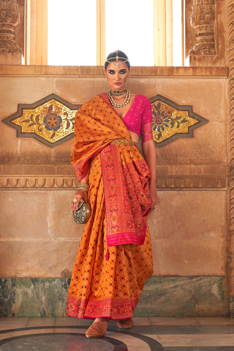 Traditional Banarasi Silk Saree with Rich Weave and Royal Appeal