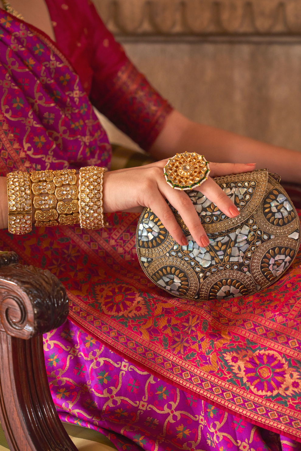 Traditional Banarasi Silk Saree with Rich Weave and Royal Appeal