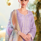 Silk Lilac Party Wear Straight Salwar Suit with Embroidery Work