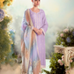 Silk Lilac Party Wear Straight Salwar Suit with Embroidery Work