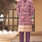 Plum Printed Anarkali Dress & Men's Kurta-Coat Set – Couple Outfit - LaVante Fashion