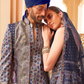 Blue Printed Anarkali Dress & Men's Kurta-Coat Set – Couple Outfit - LaVante Fashion