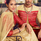 Ethnic Rani Pink Printed Skirt & Kurta Jacket Set for Couple - LaVante Fashion