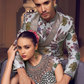 Ethnic Purple Printed Skirt & Kurta Jacket Set for Couple - LaVante Fashion