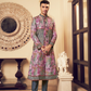 Ethnic Pink Printed Skirt & Kurta Jacket Set for Couple - LaVante Fashion