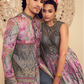 Ethnic Pink Printed Skirt & Kurta Jacket Set for Couple - LaVante Fashion