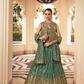Ethnic Green Printed Skirt & Kurta Jacket Set for Couple - LaVante Fashion
