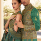 Ethnic Green Printed Skirt & Kurta Jacket Set for Couple - LaVante Fashion
