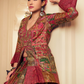 Ethnic Maroon Printed Skirt & Kurta Jacket Set for Couple - LaVante Fashion