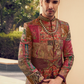 Ethnic Maroon Printed Skirt & Kurta Jacket Set for Couple - LaVante Fashion