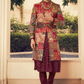 Ethnic Maroon Printed Skirt & Kurta Jacket Set for Couple - LaVante Fashion