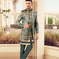 Ethnic Blue Printed Skirt & Kurta Jacket Set for Couple - LaVante Fashion