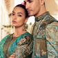 Ethnic Blue Printed Skirt & Kurta Jacket Set for Couple - LaVante Fashion