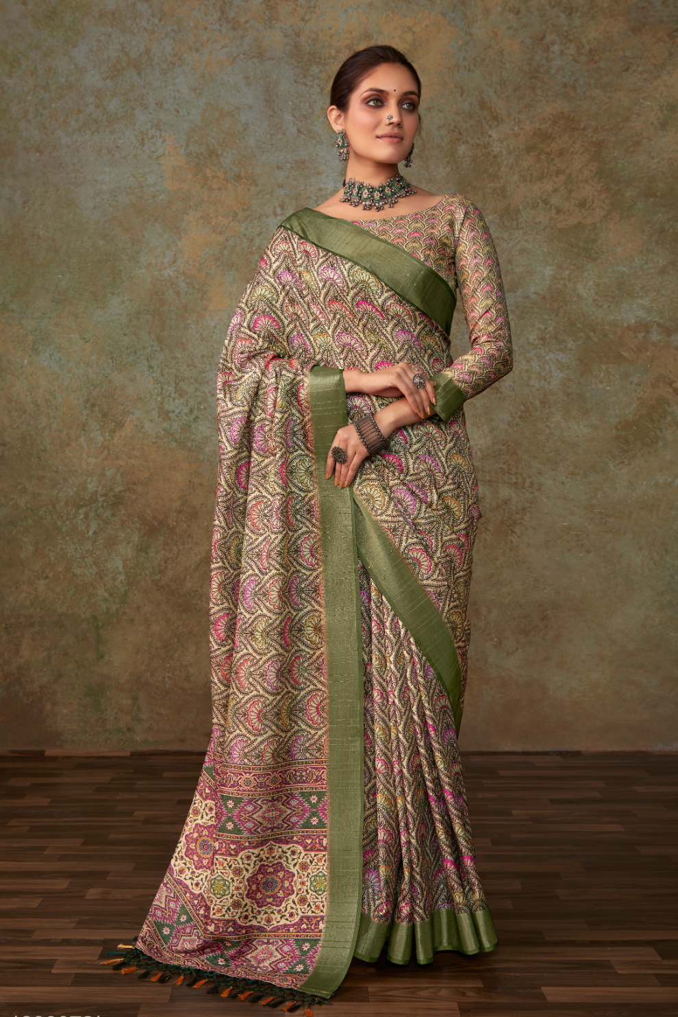 Handloom Fabric with Sequin Weaving & Digital Print - LaVante Fashion