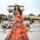 Elegant Banarasi Silk Lehenga Choli with Handcrafted Zarkan and Cording Detailing