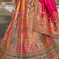 Traditional Banarasi Silk Bridal Lehenga with Zarkan and Cording Embellishments