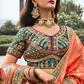 Elegant Banarasi Silk Lehenga Choli with Handcrafted Zarkan and Cording Detailing