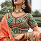 Elegant Banarasi Silk Lehenga Choli with Handcrafted Zarkan and Cording Detailing