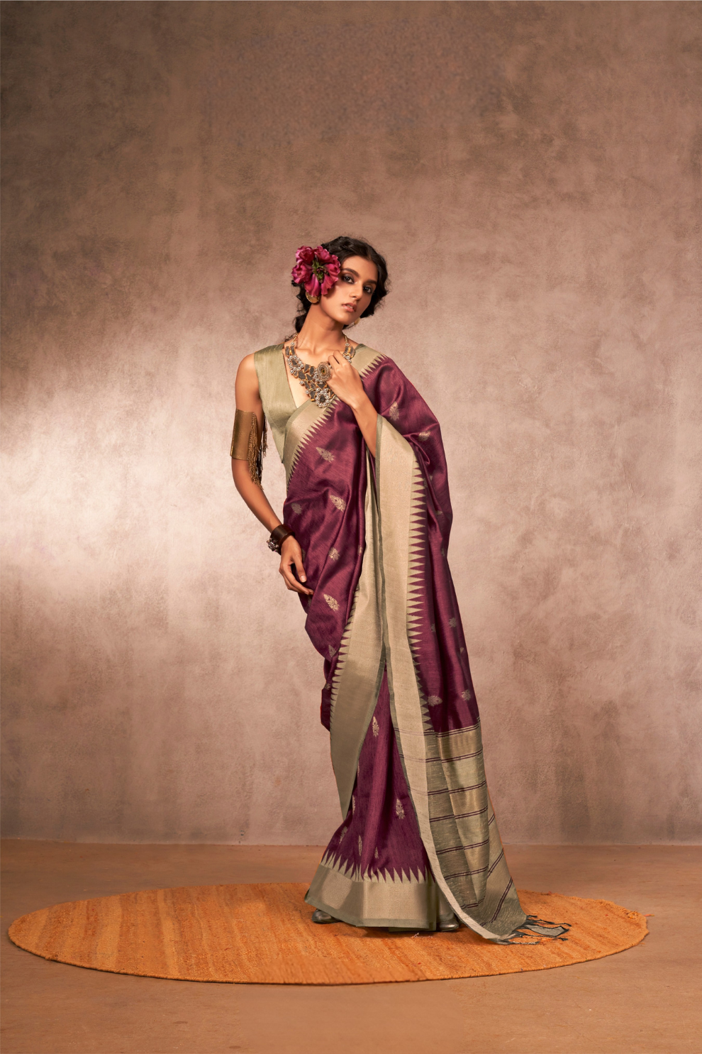 Bhagalpuri Handloom Silk Saree with Natural Weaving Elegance