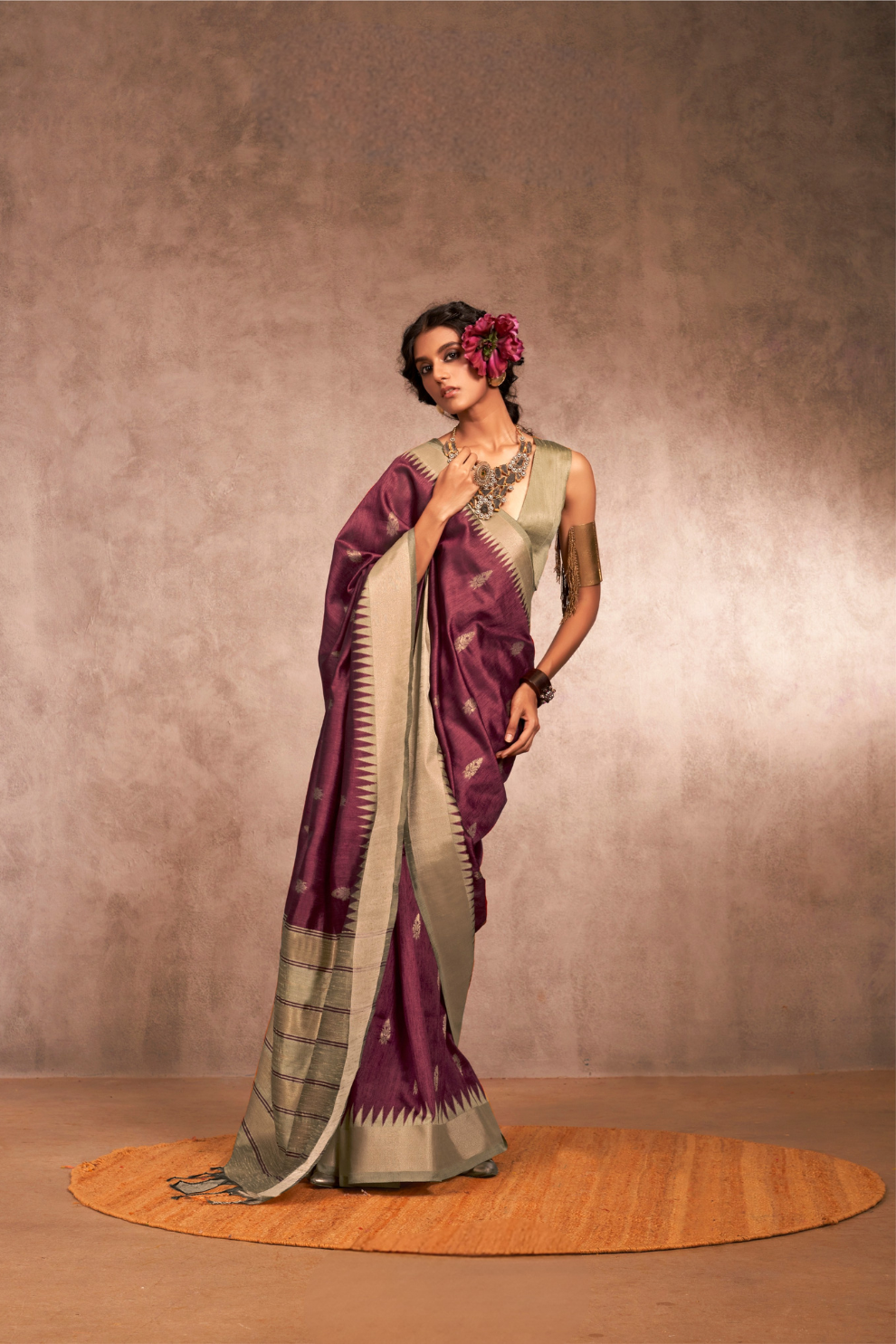 Bhagalpuri Handloom Silk Saree with Natural Weaving Elegance