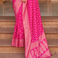 Banarasi Silk Blend Saree with Rich Zari Weaving