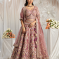 Elegant Bridal Net Lehenga with Gotapatti & Moti Work