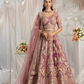 Elegant Bridal Net Lehenga with Gotapatti & Moti Work