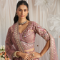 Elegant Bridal Net Lehenga with Gotapatti & Moti Work