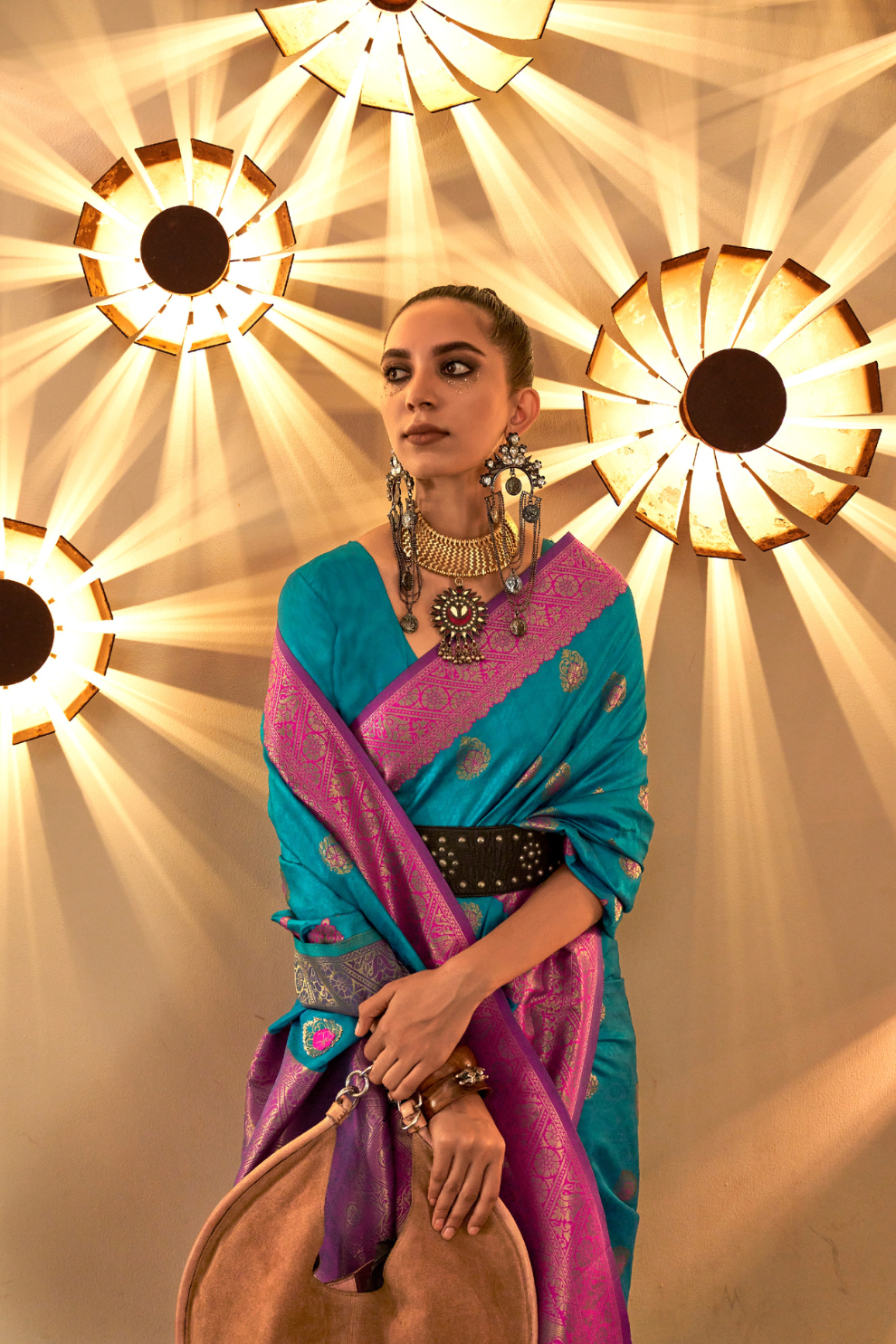 Chaap Handloom Weaving Silk Banarasi Saree with Traditional Charm