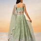 Chiffon Sequins And Thread Embroidery Lehenga Choli Dupatta