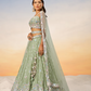 Chiffon Sequins And Thread Embroidery Lehenga Choli Dupatta