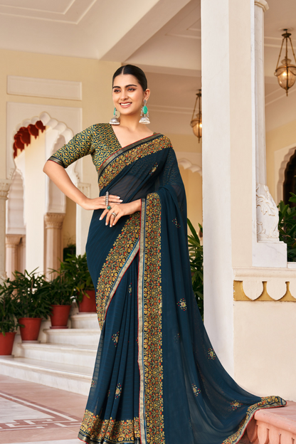 Suhana Silkweave Saree with Elegant Texture - LaVante Fashion