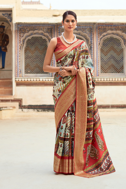 Dola Viscose Saree with Topclass Print - LaVante Fashion