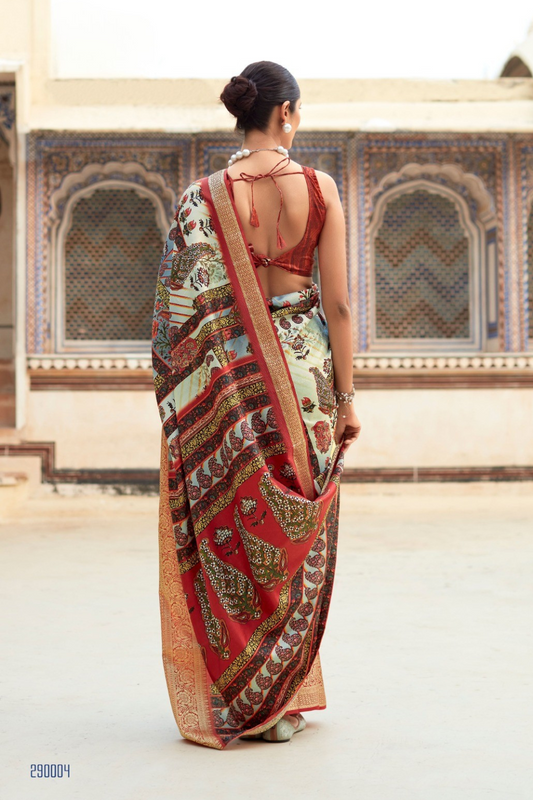 Dola Viscose Saree with Topclass Print - LaVante Fashion