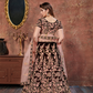 Elegant Maroon Embroidered Velvet Lehenga Choli and Dupatta
