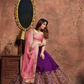 Glamorous Purple Art Silk Lehenga with Intricate Embroidery