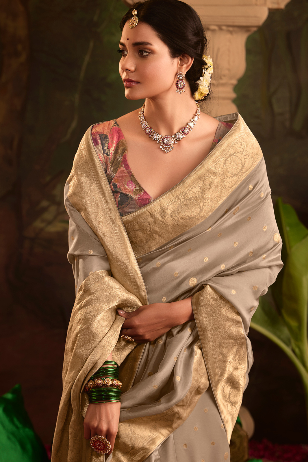 Dola Silk Designer Saree with Heavy Zari Weaving Elegance